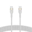 Kabel Belkin BRAIDED SILICONE USB-C - USB-C 1 m Biały (CAB011bt1MWH) - obraz 3
