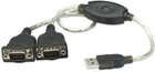Przejściówka Manhattan USB A - 2 x COM (RS232) 45 cm (766623205153) - obraz 1