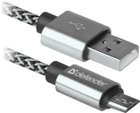 Kabel Defender USB08-03T Pro USB 2.0 AM-MicroBM 1 m Biały (4714033878036) - obraz 1