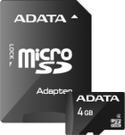Karta pamięci ADATA microSDHC 4GB Class4 + SD-adapter (AUSDH4GCL4-RA1) - obraz 1