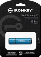 Pendrive Kingston IronKey Vault Privacy 50 128GB USB 3.2 Type-A Blue (IKVP50/128GB) - obraz 3