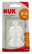 Smoczki do butelek Nuk Fc Silicone Nipple T-1 Hole S 2 szt (4008600172673)