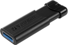 Флеш пам'ять USB Verbatim PinStripe USB 3.0 64GB Black (0023492493181) - зображення 3