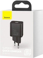 Мережевий зарядний пристрій Baseus Super Si Quick Charger 1C 30W EU Black (CCSUP-J01) - зображення 3