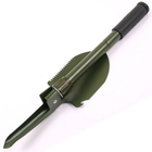 Лопата Складная Тактическая Саперская Карманная с Компасом 5 в 1 E-Tac + чехол Green - изображение 7