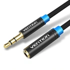 Кабель аудіо Vention 3.5 mm подовжувач 5М Black (VAB-B06-B500-M)