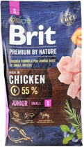 Сухой корм Brit Premium Junior S для щенков и молодых собак мелких пород со вкусом курицы