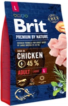 Сухой корм Brit Premium Adult L для взрослых собак крупных пород со вкусом курицы