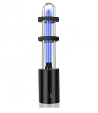 Портативна перезаряджається лампа UV з вбудованою батареєю + лампа дезінфекції стерилізатора озону USB для автомобіля/кухні/кабінету взуття/wc/гардеробу/готелі чорна 5W - зображення 1