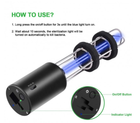 Портативна перезаряджається лампа UV з вбудованою батареєю + лампа дезінфекції стерилізатора озону USB для автомобіля/кухні/кабінету взуття/wc/гардеробу/готелі чорна 5W - зображення 3