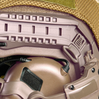 Комплект наушники Earmor M32H с креплением "чебурашка" и каска - шлем тактический Fast з Wendy темный койот, защитный, пуленепробиваемый, кевларовый, защита по NATO - NIJ IIIa (ДСТУ кл.1), размер M-L (FWKKMulEm32hCh1) - изображение 3