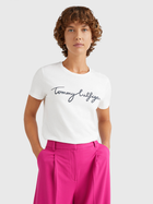 Koszulka damska bawełniana Tommy Hilfiger WW0WW24967-100 S Biała (8719857912948) - obraz 1