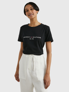 Koszulka damska bawełniana Tommy Hilfiger WW0WW31999-BDS S Czarna (8720114744226) - obraz 1