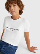 Koszulka damska bawełniana Tommy Hilfiger WW0WW31999-YBR M Biała (8720114744394) - obraz 4