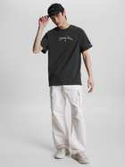 Koszulka męska luźna Tommy Jeans DM0DM16835-BDS XL Czarna (8720644535110) - obraz 3