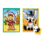 Развивающие мягкие пазлы А5 "Индианец и зебра" Vladi Toys VT1103-46 на украинском