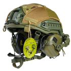 Комплект: тактичный шлем - каска Fast системой Wendy пуленепробиваемый, кевларовый, защита по NATO - NIJ IIIa (ДСТУ кл.1), размер M-L и оригинальные наушники Earmor M32Н с креплением "чебурашка" (FWOKMulEm32hCh1) - изображение 3