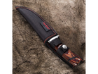 Нож охотничий походный с деревянной рукоятью в чехле 168140 - изображение 10