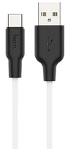 Кабель силіконовий Hoco X21 Plus Silicone Type-C 2 метри білий 6931474713889