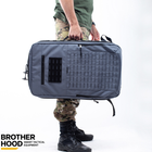 Рюкзак для дронов защитный тактический универсальный для силовых структур Brotherhood Серый L 30л (OPT-49001) - изображение 5