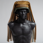 Накидка на голову или шлем маскировочная тактическая универсальная для силовых структур Хаки + Койот (OPT-6001) - изображение 3
