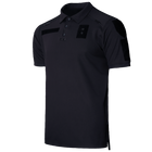 Поло футболка мужская тактическая универсальная для силовых структур Черный/Синий (2299), XS (OPT-10161) - изображение 1