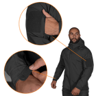 Куртка тактична демісезонна чоловіча для силових структур Stalker SoftShell Чорна (7226), XL (OPT-34521) - зображення 4