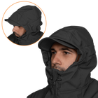 Куртка тактична демісезонна чоловіча для силових структур Stalker SoftShell Чорна (7226), XL (OPT-34521) - зображення 5