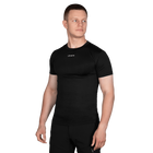 Футболка тактична чоловіча універсальна для силових структур 2.0 Чорна (Ukraine Білий) (7205), M (OPT-5561) - зображення 2