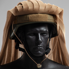Накидка на голову или шлем маскировочная тактическая универсальная для силовых структур Койот (OPT-6001) - изображение 9