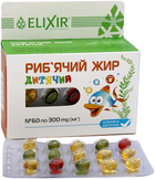 Жирні кислоти Elixir Риб'ячий жир дитячий 60 капсул (4820058213506)
