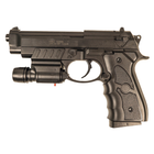 Пистолет страйкбольный Beretta 92 с лазерным прицелом 14х3,5х21 см Galaxy Черный 000217816 - изображение 4
