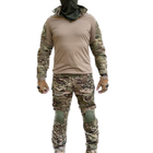 Тактический костюм 3 в 1, рубашка+ Брюки + наколенники и налокотники размер L - изображение 4
