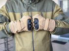 Тактичні повнопалі рукавички Tactic армійські рукавички із захистом кістячок розмір L колір Койот (pp-coyote-mex-L) - зображення 3