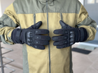 Тактические полнопалые перчатки Tactic армейские перчатки с защитой костяшек размер ХL цвет Черный (pp-black-mex-XL) - изображение 2