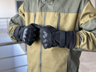 Тактические полнопалые перчатки Tactic армейские перчатки с защитой костяшек размер ХL цвет Черный (pp-black-mex-XL) - изображение 4
