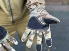 Зимові рукавички теплі Tactic тактичні рукавички софт шел утеплені, рукавички soft shell Multicam (M) - зображення 5