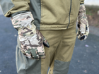Зимние перчатки тёплые Tactic тактические перчатки софт шел утепленные, перчатки soft shell Multicam (M) - изображение 6