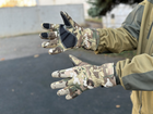 Зимние перчатки тёплые Tactic тактические перчатки софт шел утепленные, перчатки soft shell Multicam (M) - изображение 7