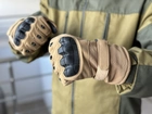 Тактические полнопалые перчатки Tactic армейские перчатки с защитой костяшек размер ХL цвет Койот (pp-coyote-mex-XL) - изображение 4