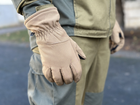 Зимові рукавички теплі Tactic тактичні рукавички софт шел утеплені, рукавички soft shell Coyote (M) - зображення 5