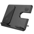 Бездротова зарядка Qi Hoco CQ2 Flash folding 3-in-1 wireless fast charger 27Вт Чорний
