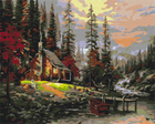 Картина за номерами "Будинок у лісі" Brushme 40x50 см (tvo0007828)