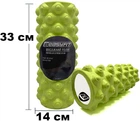 Массажный ролик-валик для МФР и йоги EasyFit Extream 33 см роллер-массажер для спины, ног, рук и шеи EF-2023-GN Салатовый (56001929)
