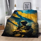 Плед патриотический 3D Защитник Украины 12187 135х160 см