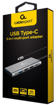 Stacja dokująca Cablexpert USB-C 3 w 1 (Hub/HDMI/PD) (A-CM-COMBO3-03) - obraz 3