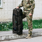 Военная сумка баул, армейский баул Оксфорд хаки 100 л тактический баул, тактический баул-рюкзак - изображение 6
