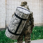 Військова баул сумка, баул армійський Оксфорд піксель 120 л тактичний баул, тактичний баул-рюкзак - зображення 5