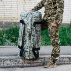 Військова баул сумка, армійський баул Оксфорд піксель з клапаном 120 л тактичний баул, тактичний баул-рюкзак - зображення 5