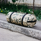 Військова сумка баул, армійський баул Оксфорд пісочний мультикам 100 л тактичний баул, тактичний баул-рюкзак - зображення 8